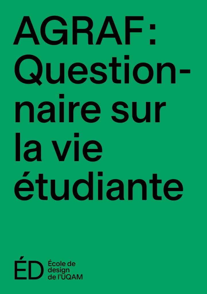 AGRAF : Questionnaire sur la vie étudiante