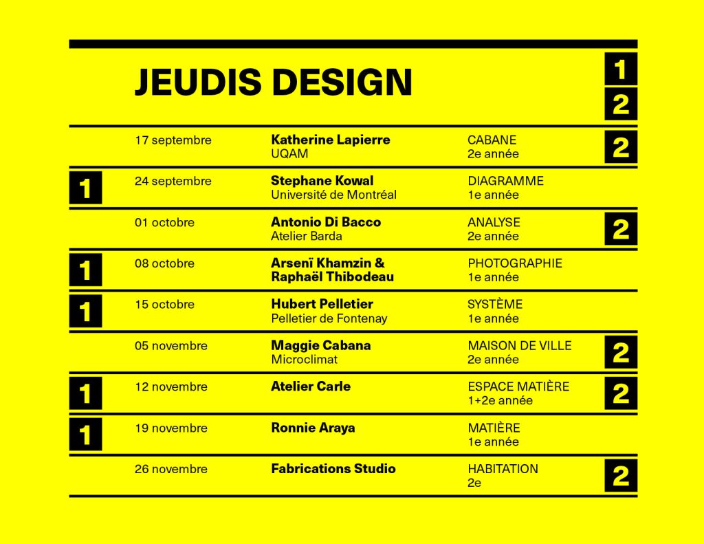 Jeudis Design : Antonio Di Bacco